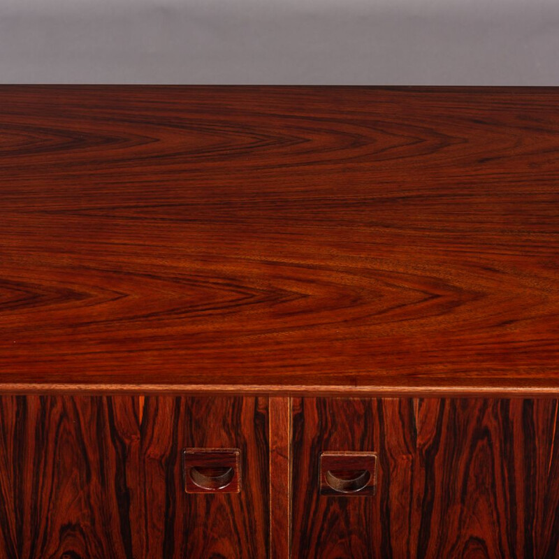 Vintage Danish Expressive Rosewood Low Sideboard by E. Brouer for Brouer Møbelfabrik, 1960s