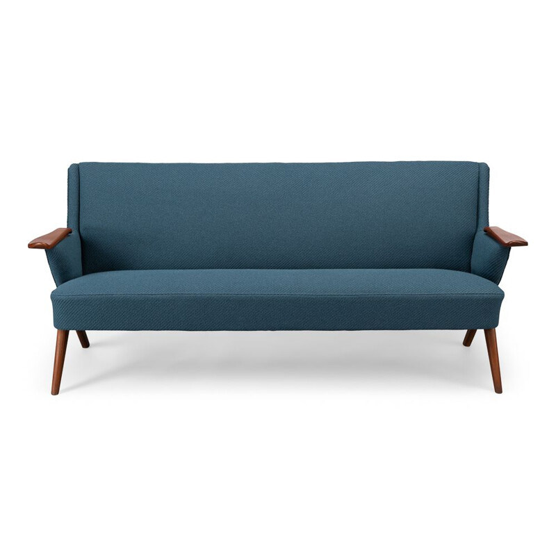 Vintage Danish blue sofa by Johannes Andersen for CFC Silkeborg, 1960s