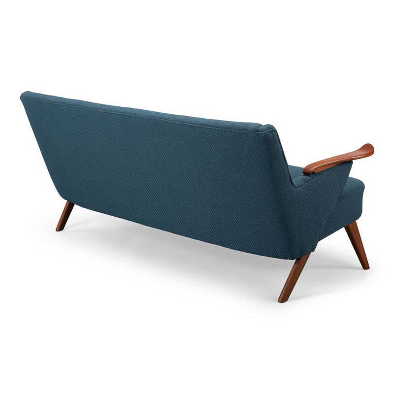 Vintage Danish blue sofa by Johannes Andersen for CFC Silkeborg, 1960s