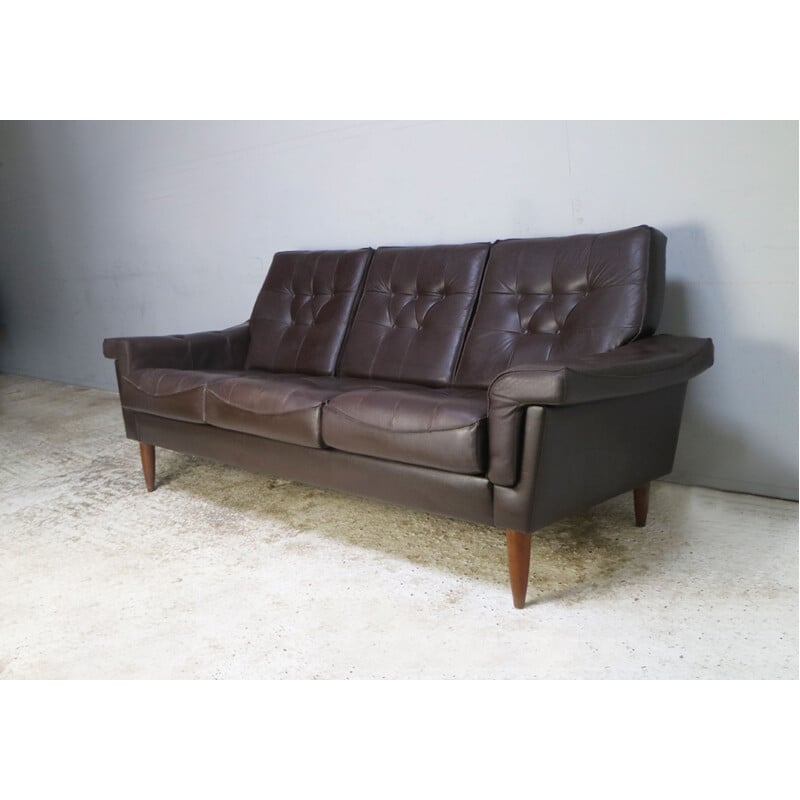 Vintage Danish leather sofa 1960