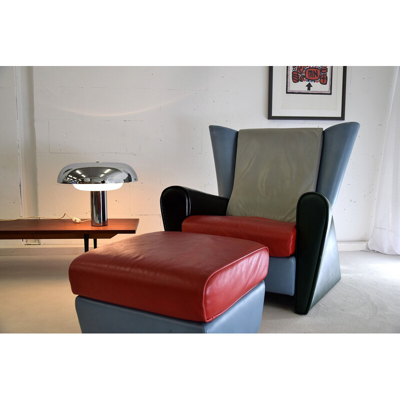 Fauteuil lounge vintage numéro 14 édition limitée par Alessandro Mendini 