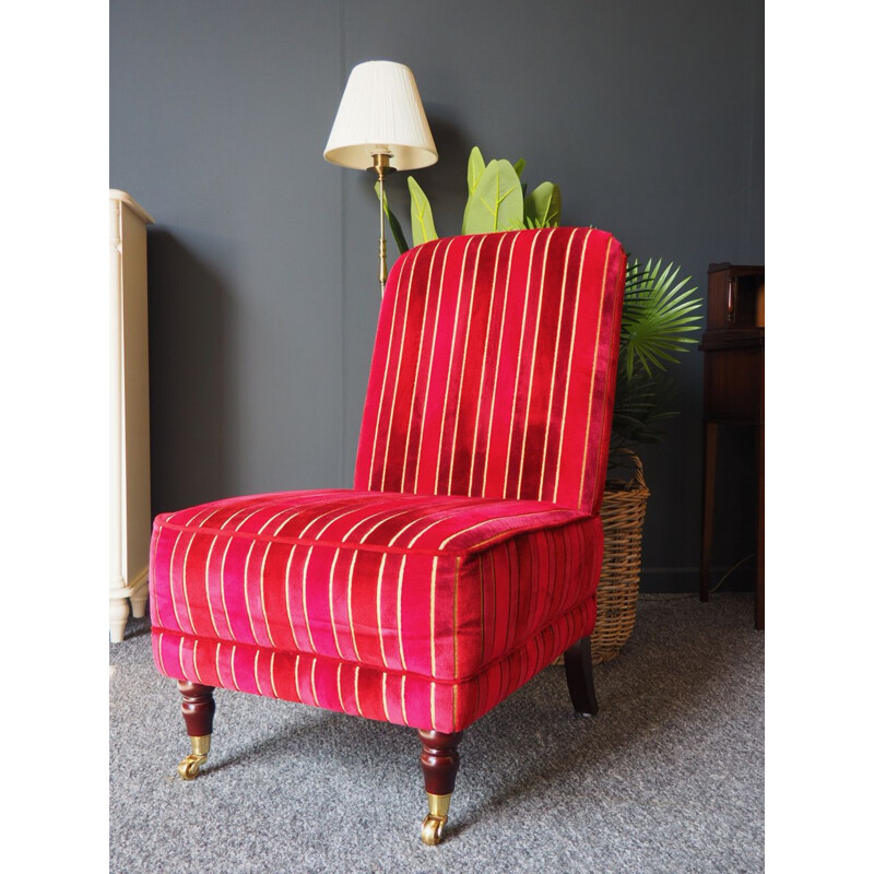 Vintage Alderney red armchair by Laura Ashley Home 