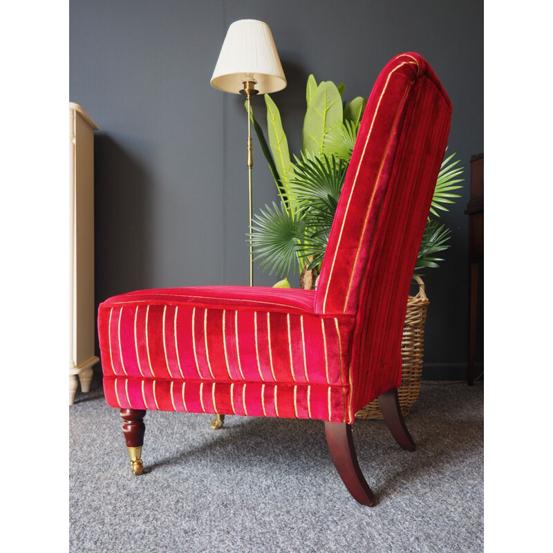 Vintage Alderney red armchair by Laura Ashley Home 