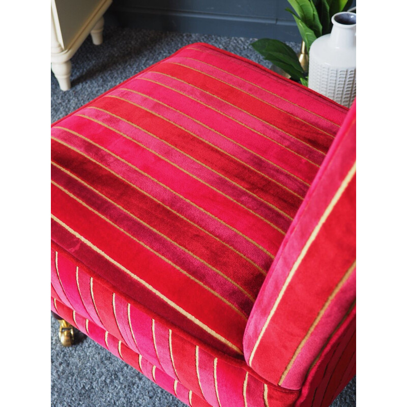 Vintage Alderney red armchair by Laura Ashley Home 