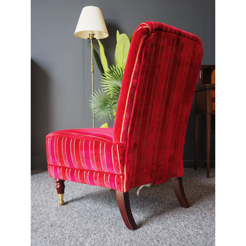 Vintage Alderney red armchair by Laura Ashley Home 