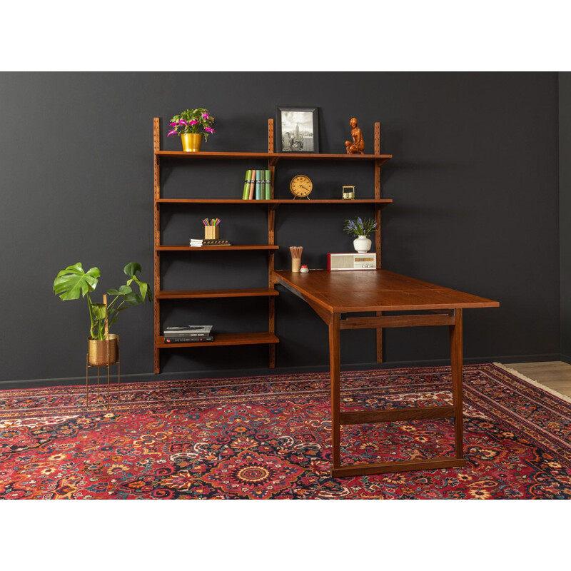 Vintage wall unit in teak by Poul Cadovius, Denmark, 1960s