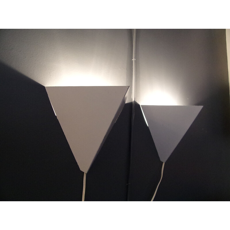 Pair of wall lamps in lacquered metal Anvia, JJM HOOGERVORST - 1960s