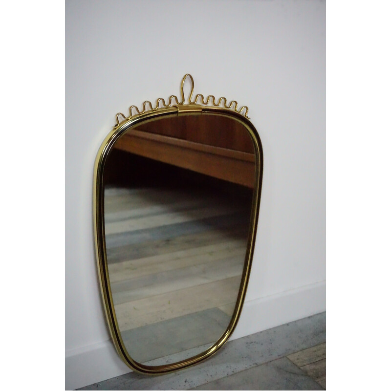 Vintage brass mirror 1950