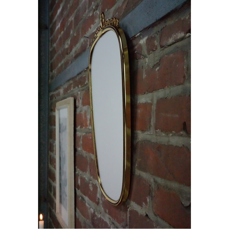 Vintage brass mirror 1950