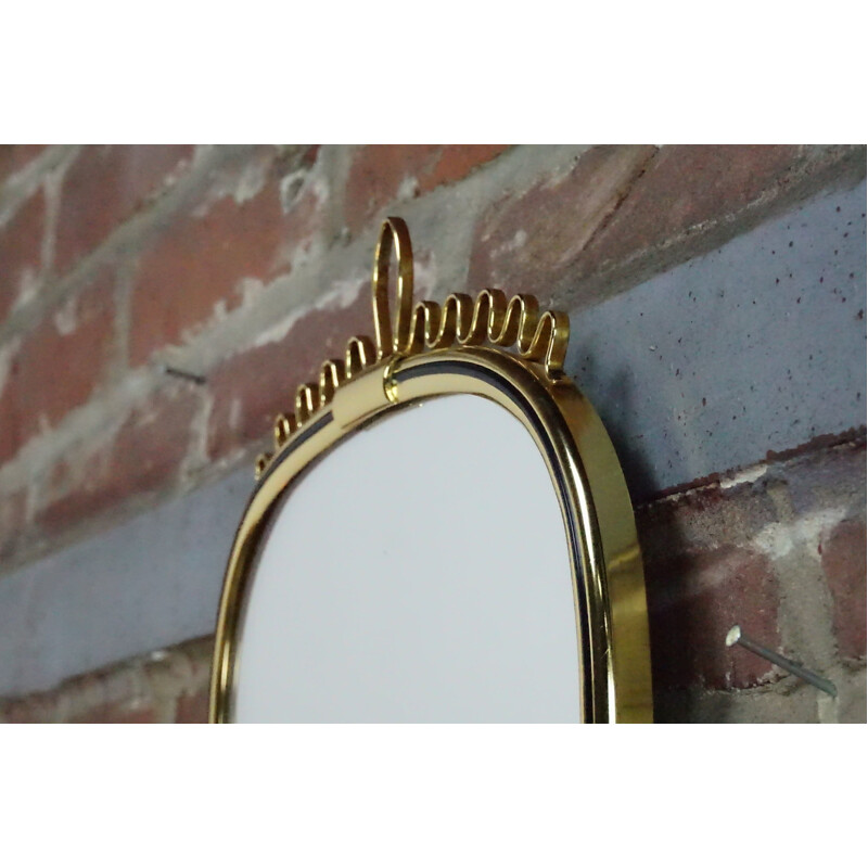 Vintage brass mirror 1950