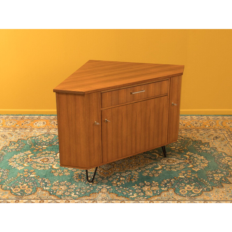 Vintage bar cabinet in walnut with 2 doors 1960s