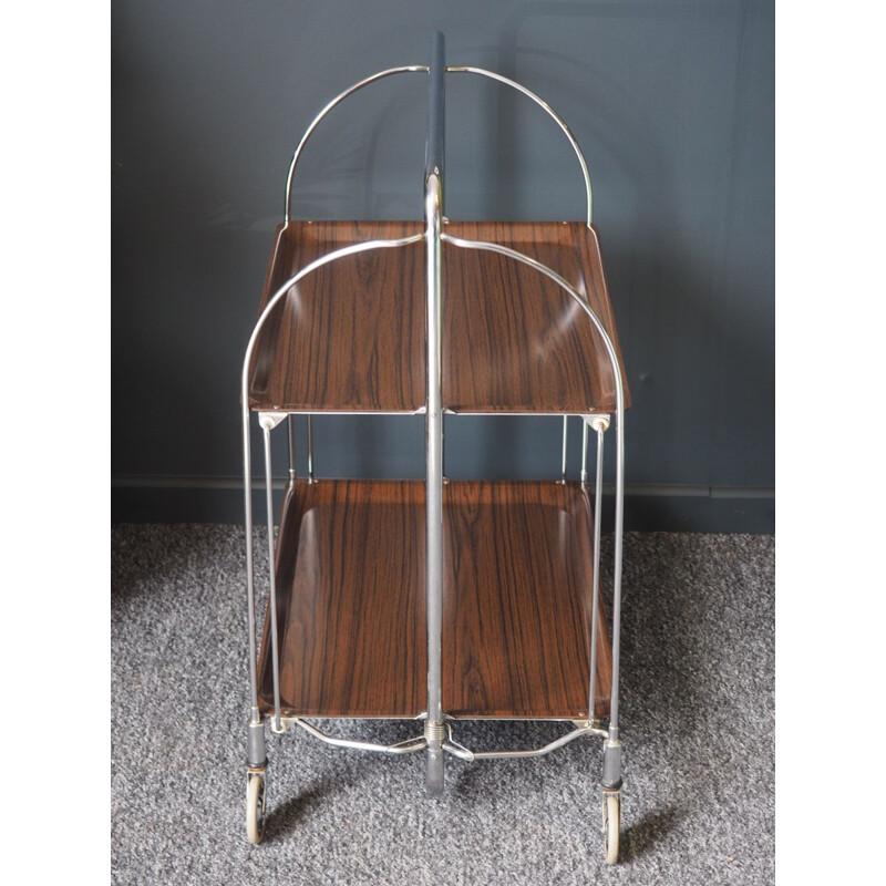 Vintage Gerlinol style Collapsible tea trolley 1950s 