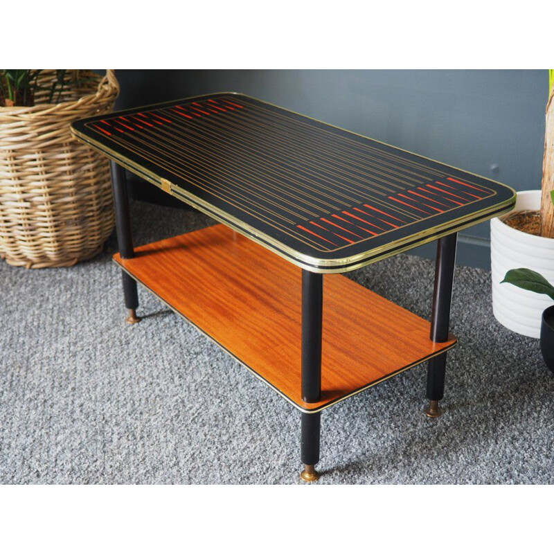 Vintage Atomic Age "Starburst" rectangular coffee table 1950s 