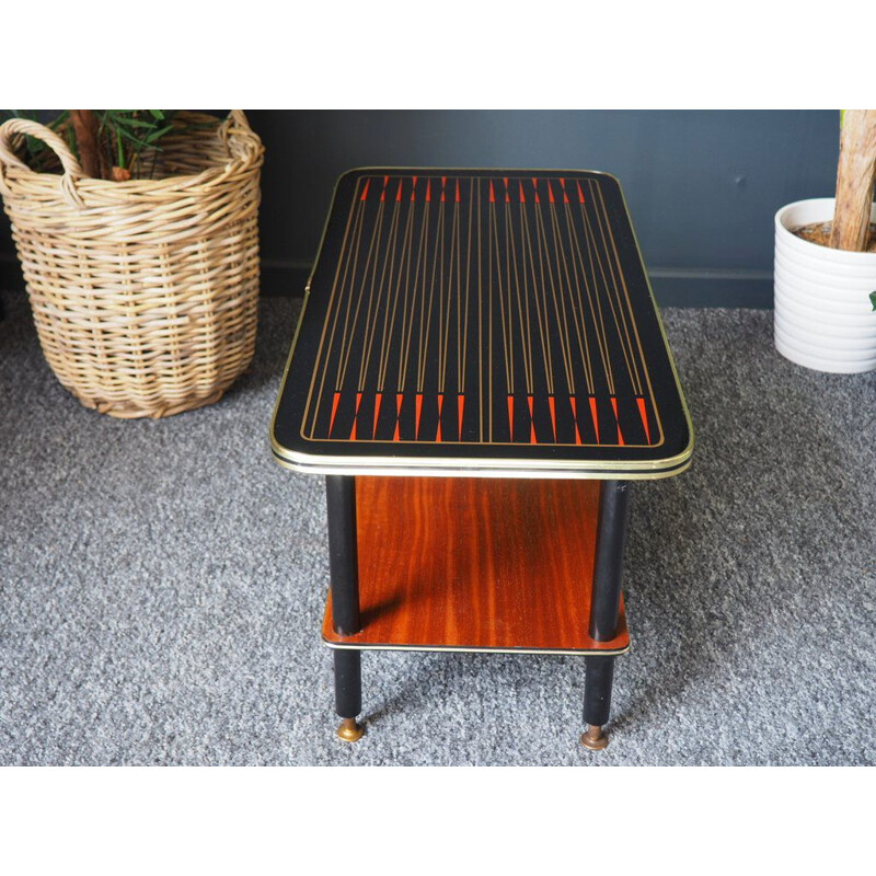 Vintage Atomic Age "Starburst" rectangular coffee table 1950s 