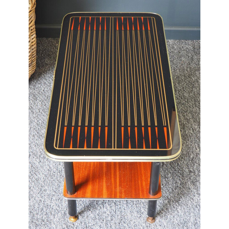 Vintage Atomic Age "Starburst" rectangular coffee table 1950s 