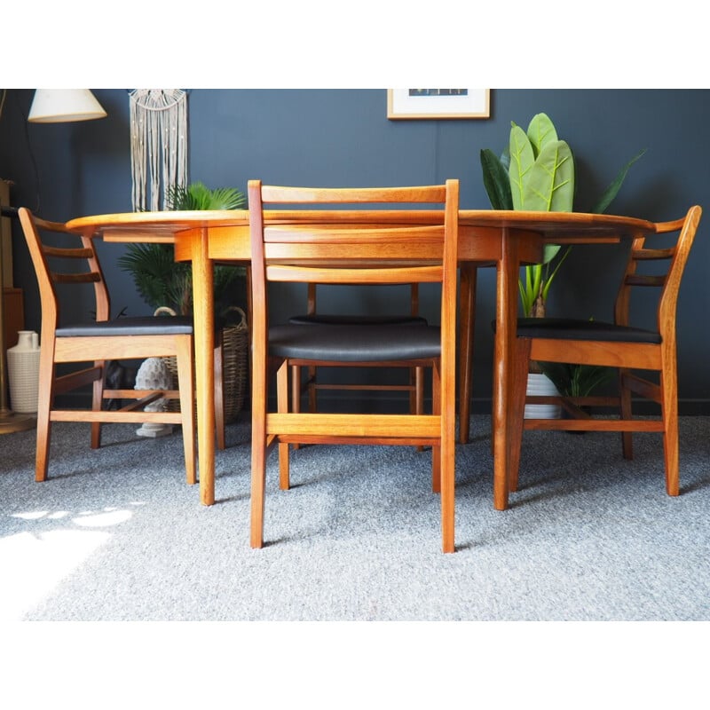 Vintage dining set with extending table by A&FH Furniture