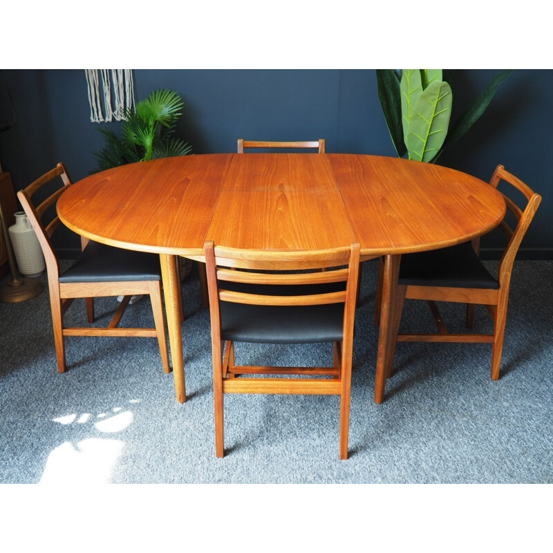 Ensemble à repas vintage avec table à rallonge par A&FH Furniture