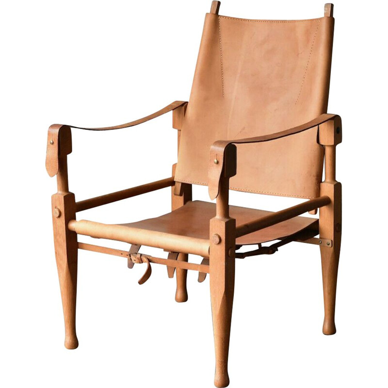 Vintage Safari armchair by Wilhelm Kienzle for Wohnbedarf, Switzerland, 1960s