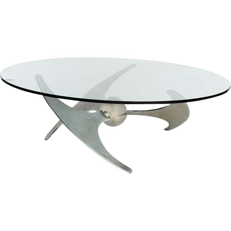 Table vintage Helice de Brusotti par Fontana Arte