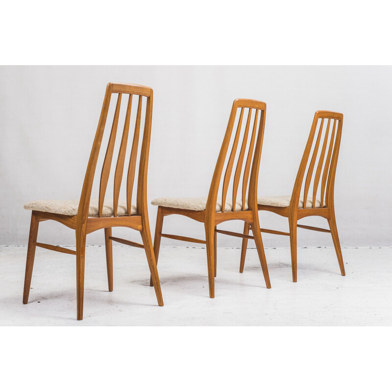 Set of 6 vintage dining chairs model Eva from Koefoeds Møbelfabrik, 1960s