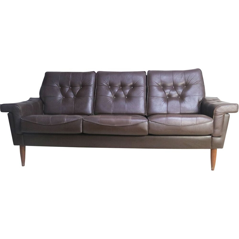 Vintage Danish leather sofa 1960