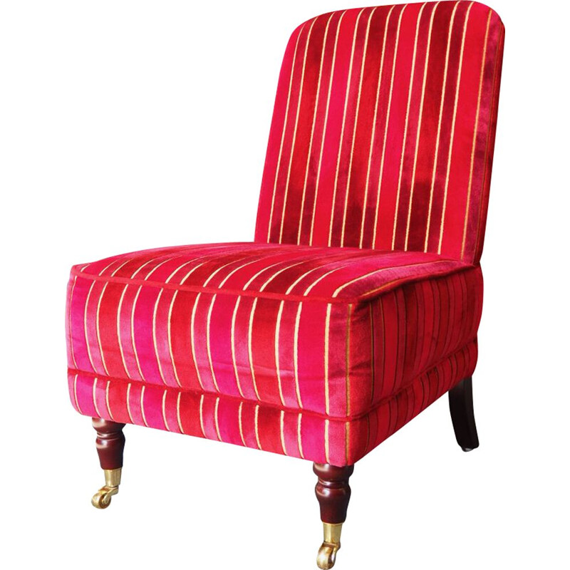 Vintage Alderney red armchair by Laura Ashley Home 