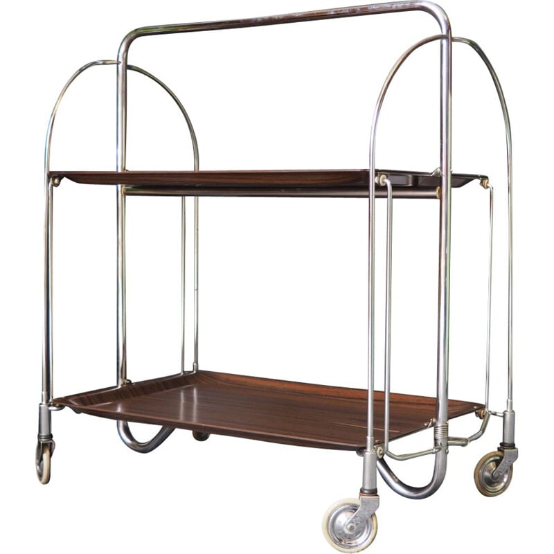 Vintage Gerlinol style Collapsible tea trolley 1950s 