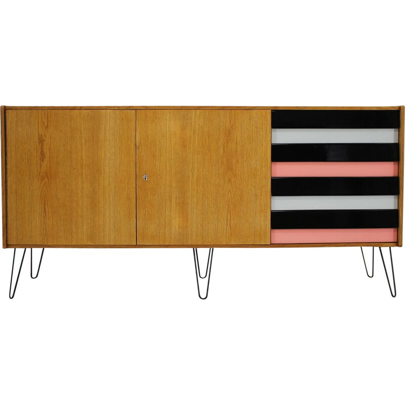 Oak vintage sideboard by Jiri Jiroutek, Czechoslovakia, 1950s