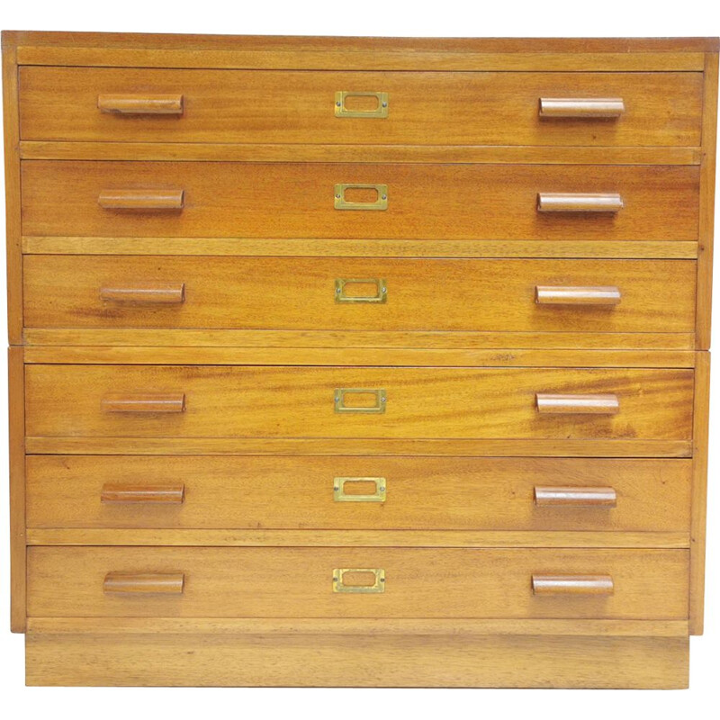Oak vintage chest of drawers, 1940s