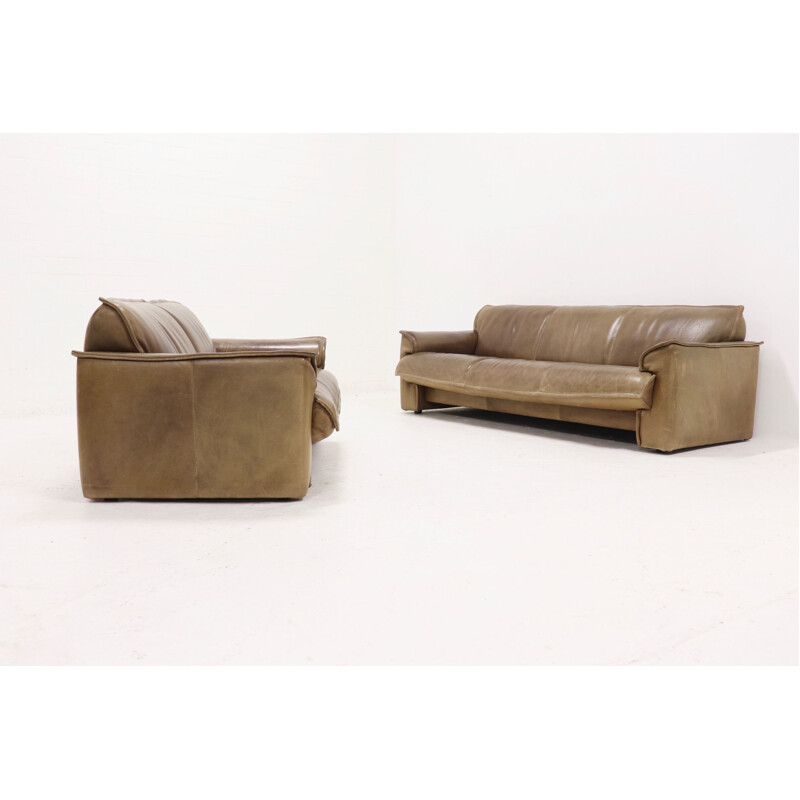 Canapé 3 places en cuir vintage par Hugo de Ruiter pour Leolux, 1970