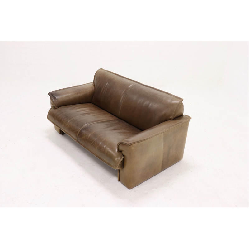 Leather vintage 2,5-seater sofa from Leolux, 1970s