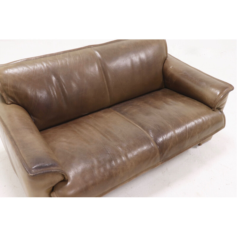 Leather vintage 2,5-seater sofa from Leolux, 1970s