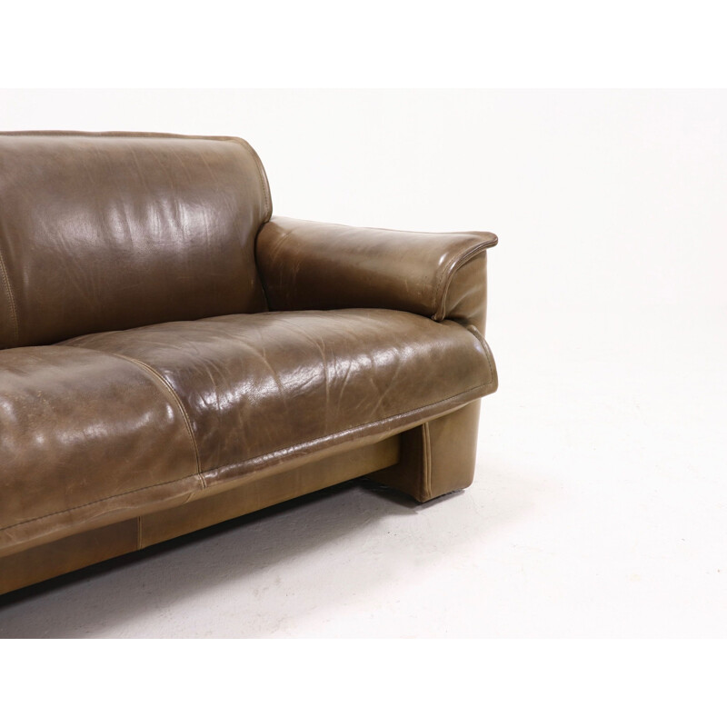 Leather vintage 2,5-seater sofa from Leolux, 1970s