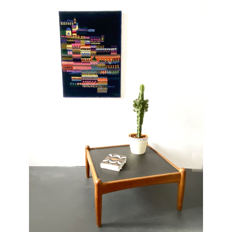 Wool tapestry vintage wall rug designed by Schwabinger Künstlerkollektion München, 1960