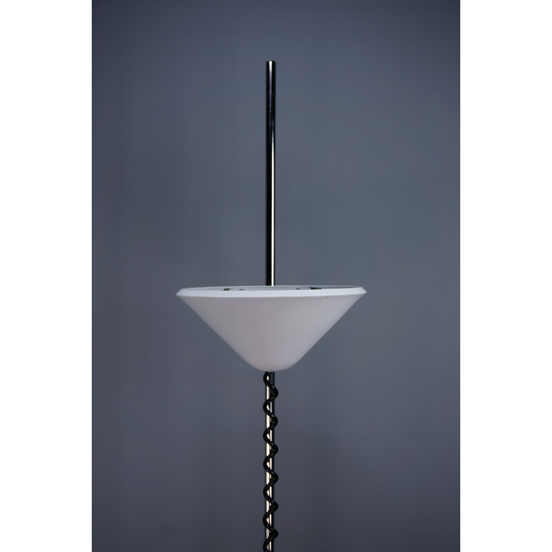 Vintage Italian white floor lamp by Mauro Mazollo 1970