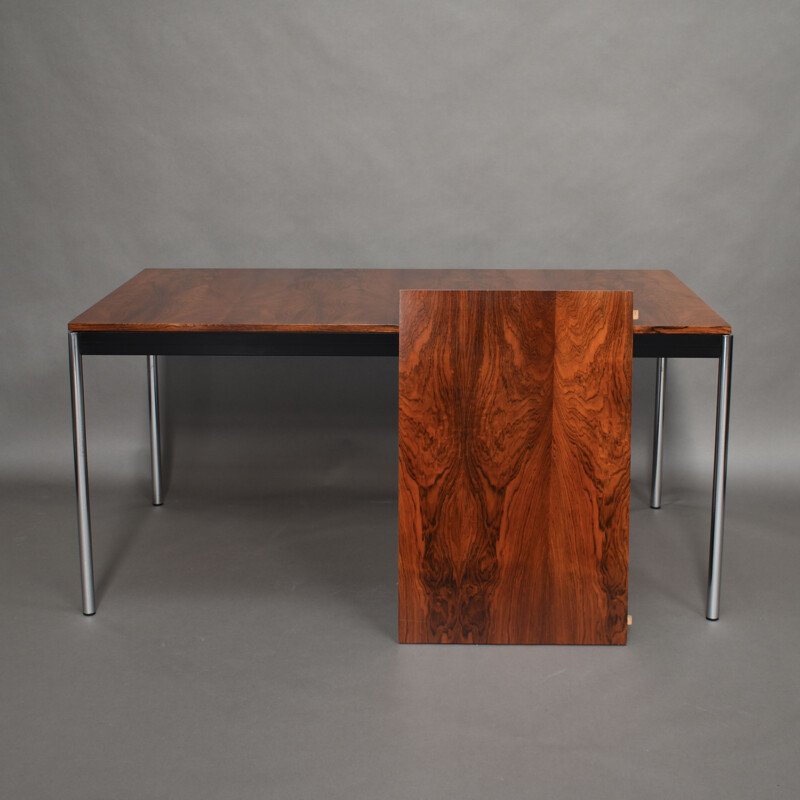 Brazilian rosewood and chrome Thereca dining set, 1960