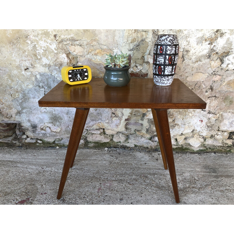 Vintage compass legs side table, 1960