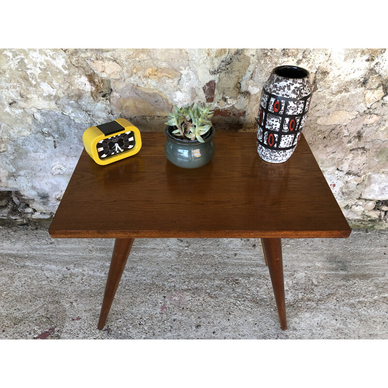 Vintage compass legs side table, 1960