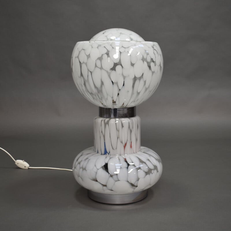 Lampe de table en verre de Murano, Italie 1970