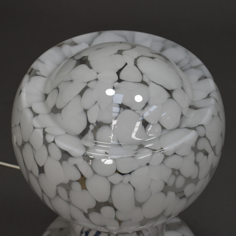 Lampe de table en verre de Murano, Italie 1970