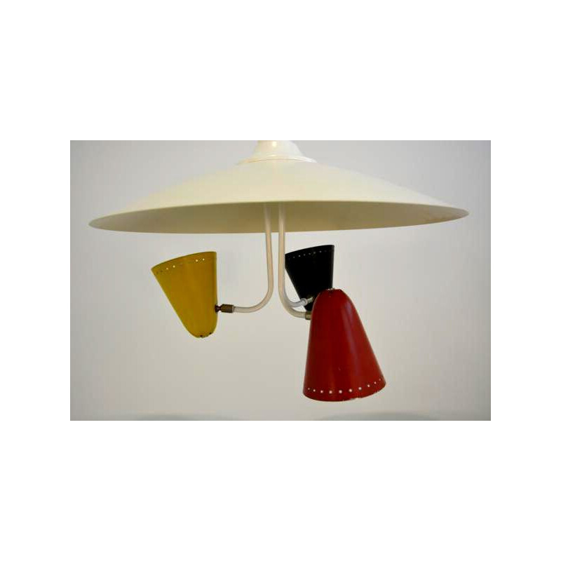 Vintage pendant lamp by H. BUSQUET for HALA ZEIST, 1950