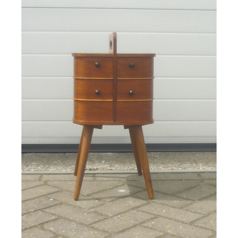 Small portable teak chest of drawers - 1950s