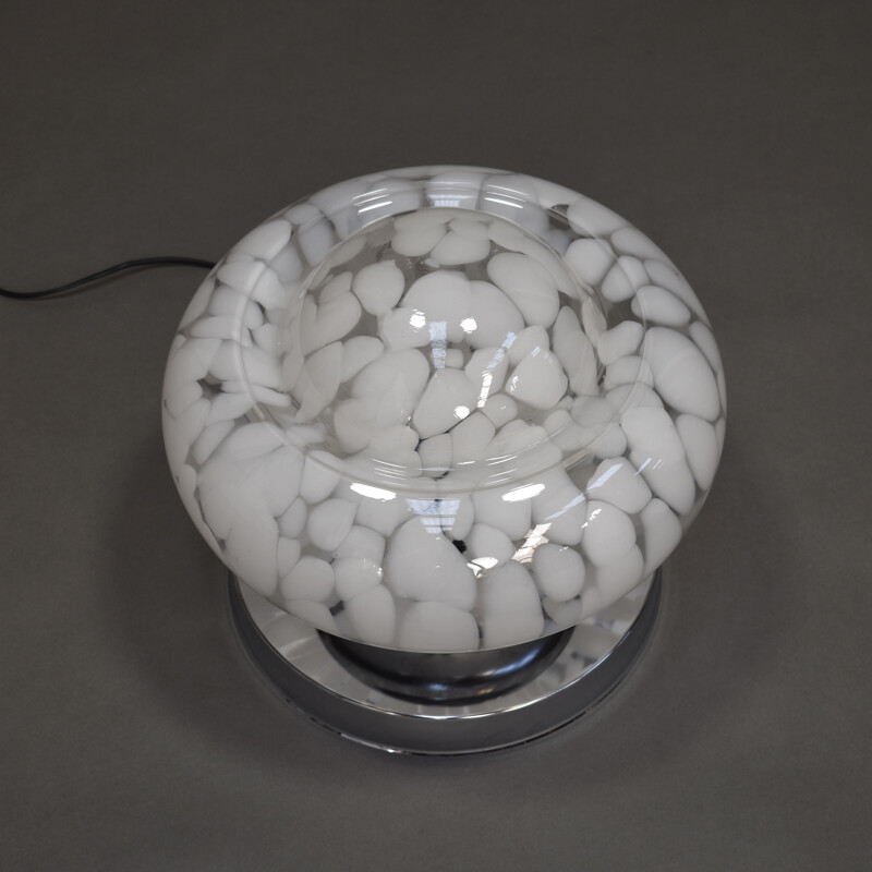 Lámpara de mesa de cristal de Murano, Italia, 1970