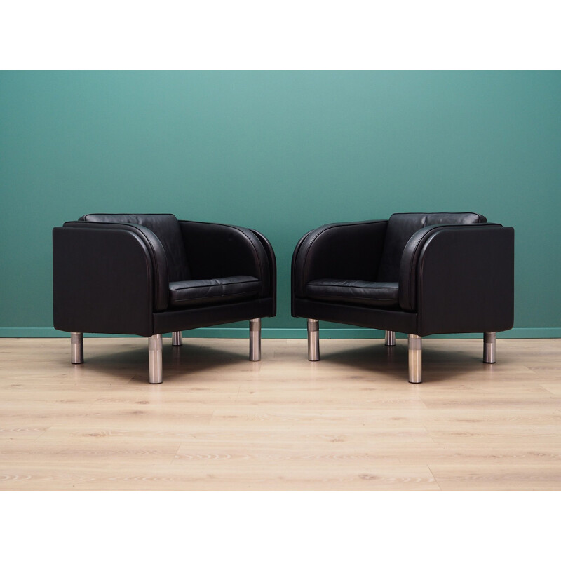 Set of 2 vintage armchairs by Erik Jørgensen, 1970