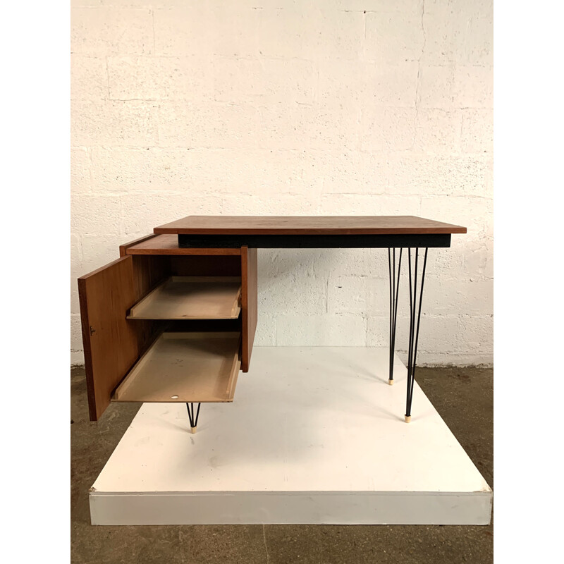 Vintage teak desk by Cees Braakman, 1960s