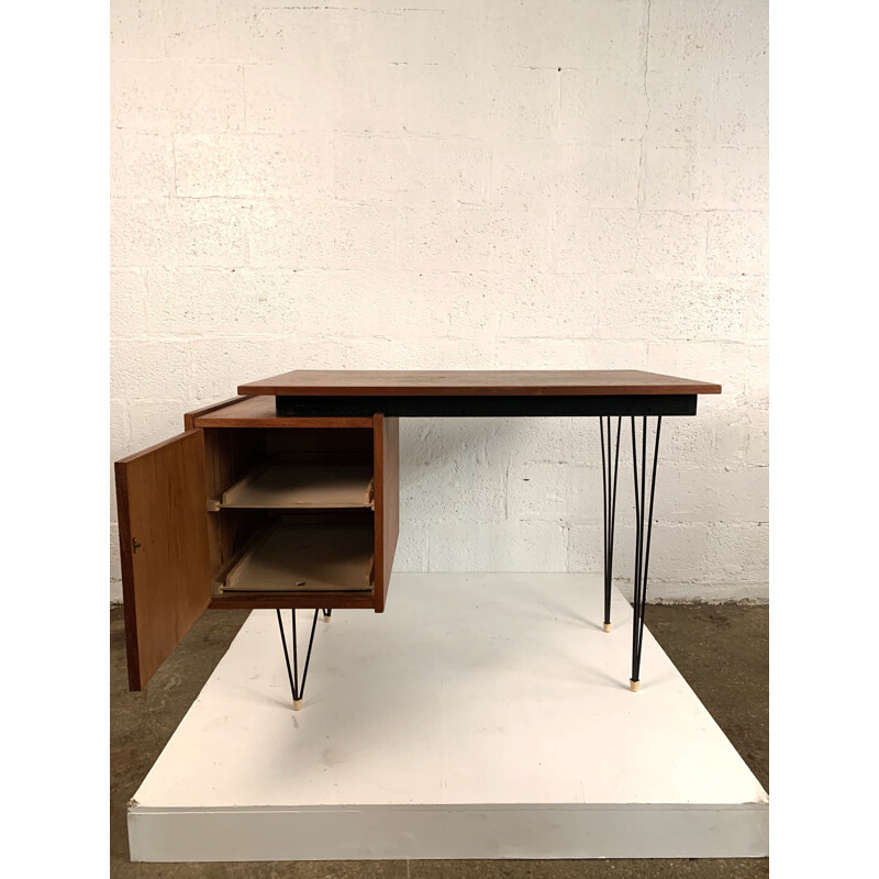 Vintage teak desk by Cees Braakman, 1960s