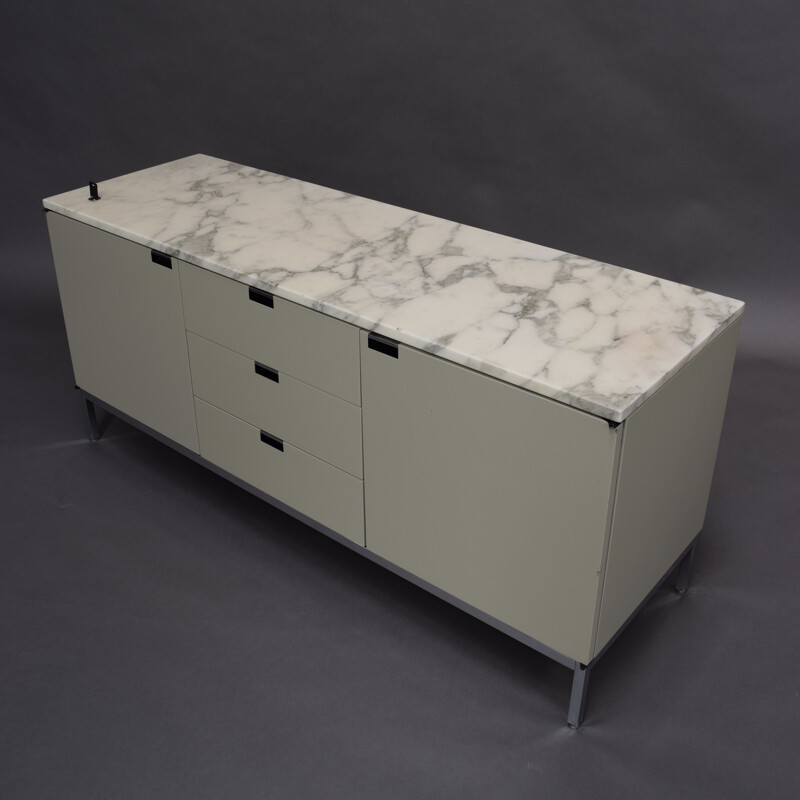Vintage pastel and marble sideboard by Florence Knoll, 1961