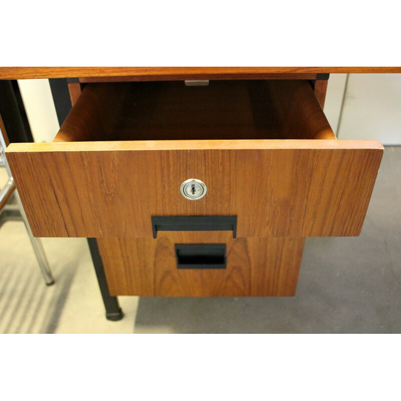 Pastoe desk in wood and metal, Cees BRAAKMAN - 1960s