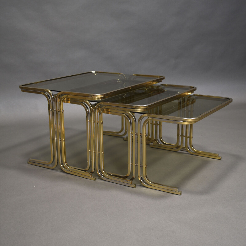 Set of vintage nesting tables, Italy, 1970s