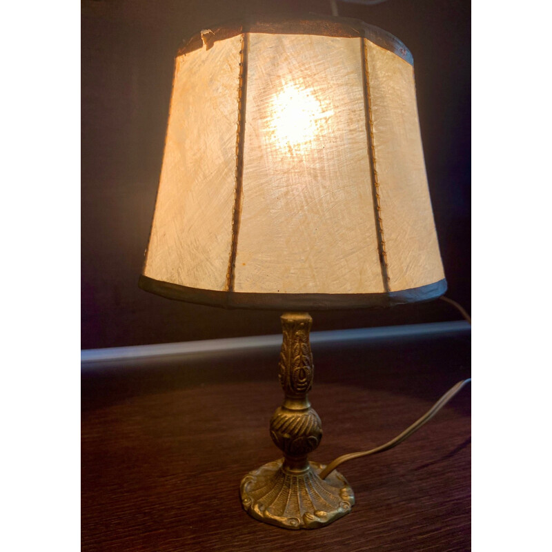 Lampe de table vintage en laiton, 1950